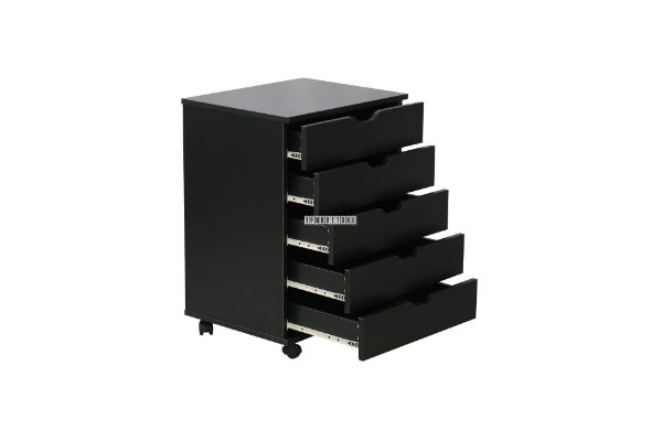 Picture of WOOSTER 5-Drawer File Cabinet (Black)