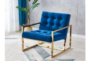 Picture of SCOTTI Velvet  Lounge Chair (Blue)