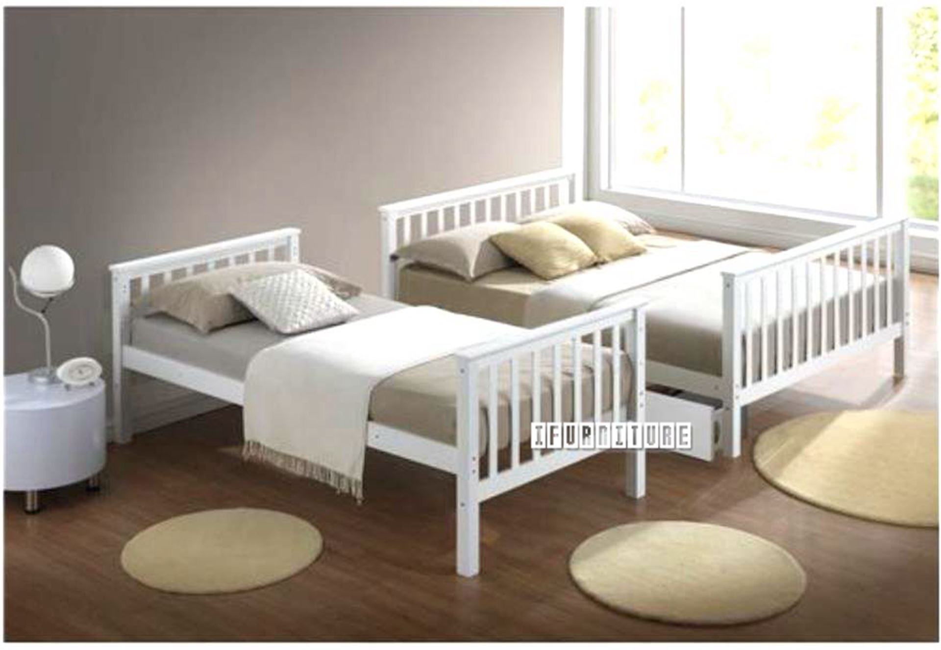 STARLET SingleDouble Bunk Bed Frame *Solid Pine Wood