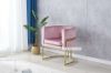 Picture of ZENA Curved Accent Velvet Chair (Pink)