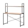 Picture of HENMAN 120 Work Desk with Top Shelf (Black)