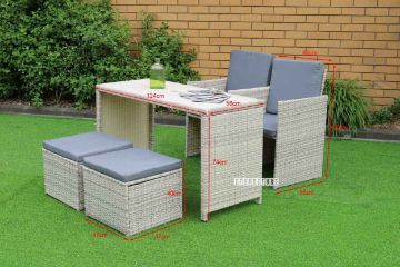 Picture of CHALK  5PC Space-saver Outdoor Set