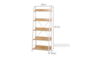 Picture of CITY 151x60cm Angled Bookshelf (White)