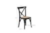 Picture of ALBION Solid Beech Cross Back Dining Chair with Rattan Seat (Black)