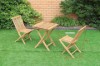 Picture of BALI Solid Teak Wood 3PC Outdoor Dining Set (60 Square Table)