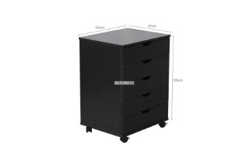 Picture of WOOSTER 5-Drawer File Cabinet (Black)