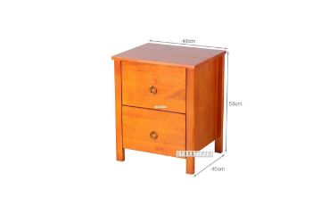 Picture of METRO 2-Drawer Bedside Table (Warm Honey)