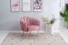 Picture of LISTON Curved Flared Accent Chair (Pink Velvet)