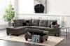 Picture of ADISEN L-Shape Sofa with Ottoman (Dark Grey)
