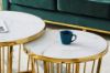 Picture of MONTROSE Marble Top with Golden Legs Side Table - D80