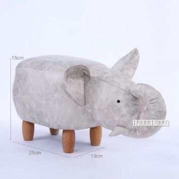 Picture of ANIMAL Big Hardwood Ottoman (Elephant)