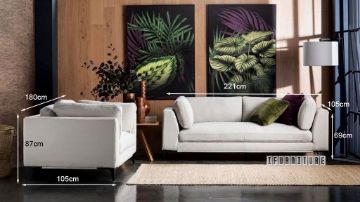 Picture of AMELIE Nappa Fabric  3 Seat Sofa