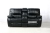 Picture of [FLOOR MODEL CLEARANCE] PASADENA Air Leather 2 Seater Reclining Sofa with Storage Console & Cup Holders & Drawer & LED Light (Black)
