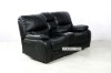 Picture of [FLOOR MODEL CLEARANCE] PASADENA Air Leather 2 Seater Reclining Sofa with Storage Console & Cup Holders & Drawer & LED Light (Black)