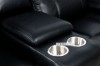 Picture of [FLOOR MODEL CLEARANCE] PASADENA Air Leather 2 Seater Reclining Sofa with Storage Console & Cup Holders & Drawer & LED Light (Black)