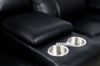 Picture of PASADENA Reclining Sofa (Black) - 2 Seat with Storage Console, Drawer & LED Light (2RRC)