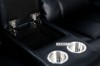 Picture of [FLOOR MODEL CLEARANCE] PASADENA Air Leather 2 Seater Reclining Sofa with Storage Console & Cup Holders & Drawer & LED Light (Black)