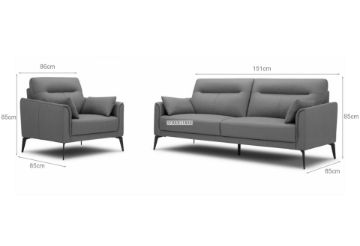 Picture of DREAMDOM 3+2+1 Fabric Sofa Range (Grey)