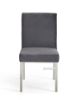 Picture of MARCANO Velvet Dining Chair with Silver Stainless Steel Frame (Grey)