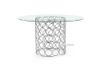 Picture of MARCANO Glass Top Dining Table Stainless Steel Frame (Silver)
