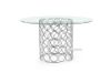 Picture of MARCANO Glass Top Dining Table Stainless Steel Frame (Silver)