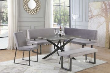 Picture of Bristol Dining Set with Sofa * Light Grey