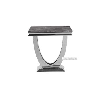 Picture of NUCCIO Marble Top Stainless Steel Side Table (Dark Grey)