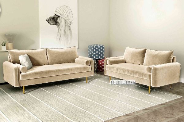 Picture of HENRY 3+2 Sofa Set *Beige Velvet