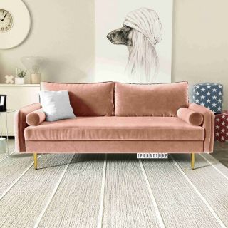 Picture of HENRY Sofa (Rose Velvet) - 3 Seat
