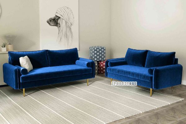 Picture of HENRY 3+2 Sofa Range *Space Blue Velvet