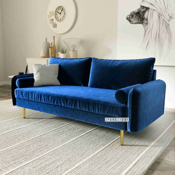 Picture of HENRY 2 Seat Sofa *Space Blue Velvet