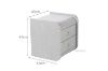 Picture of Marsh Fabric Bedside Table *Grey