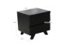 Picture of STOCKHOLM 2-Drawer Bedside Table Solid Oak (Black)