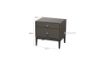 Picture of LOFT 2-Drawer Leather Bedside Table (Grey)