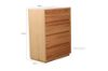 Picture of CANBERRA 4-Drawer Tallboy (Live Edge Australian Messmate)