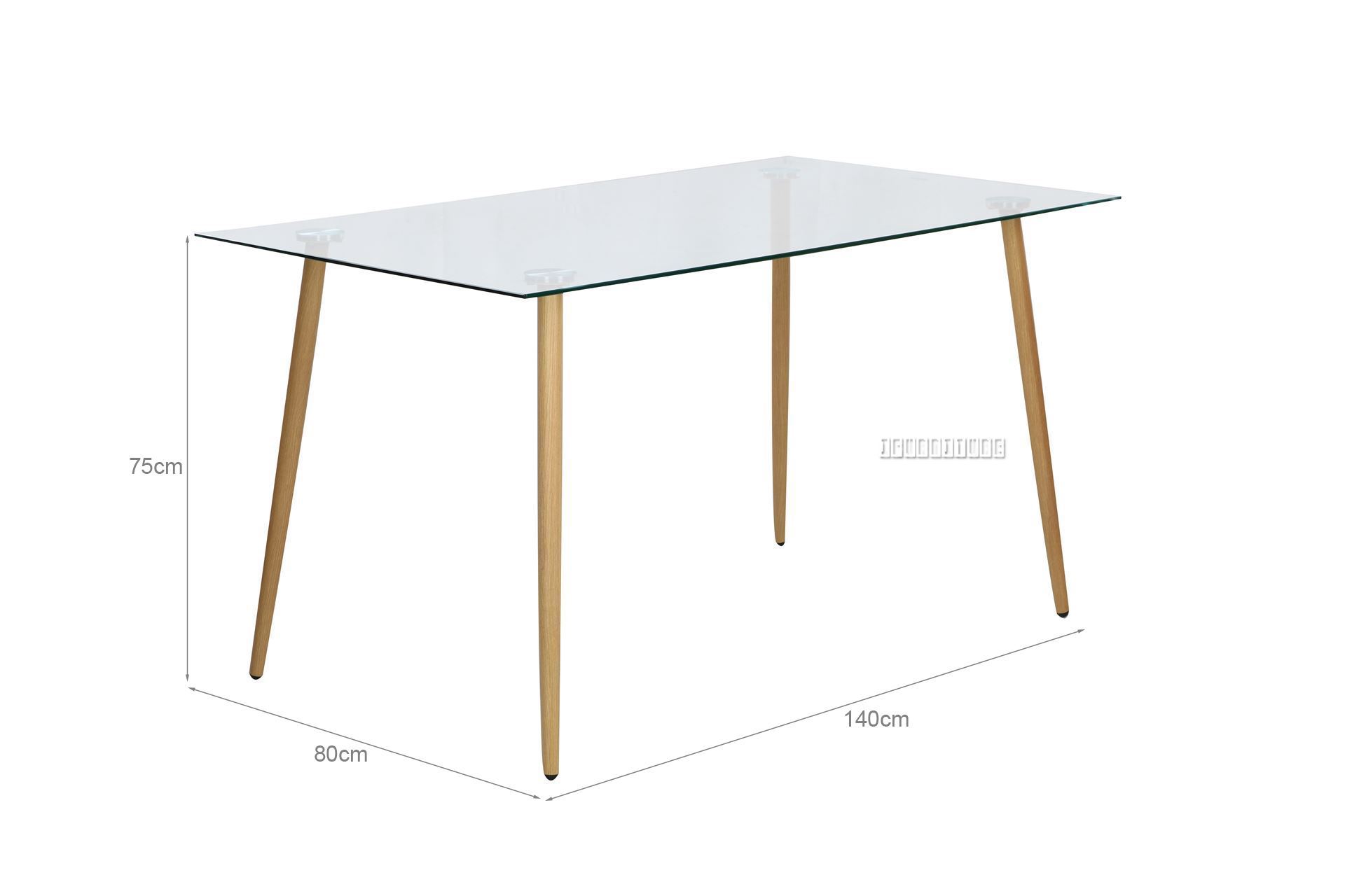 JAXSON 140 Glass Rectangular Dining Table