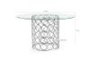 Picture of MARCANO Glass Top Dining Table Stainless Steel Frame (Silver)