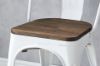 Picture of TOLIX Replica Dining Chair With Solid Rustic Pine Wood (White)