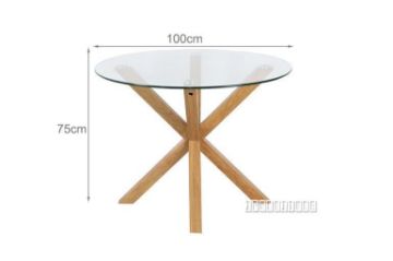 Picture of POLO Glass Round Dining Table - 100