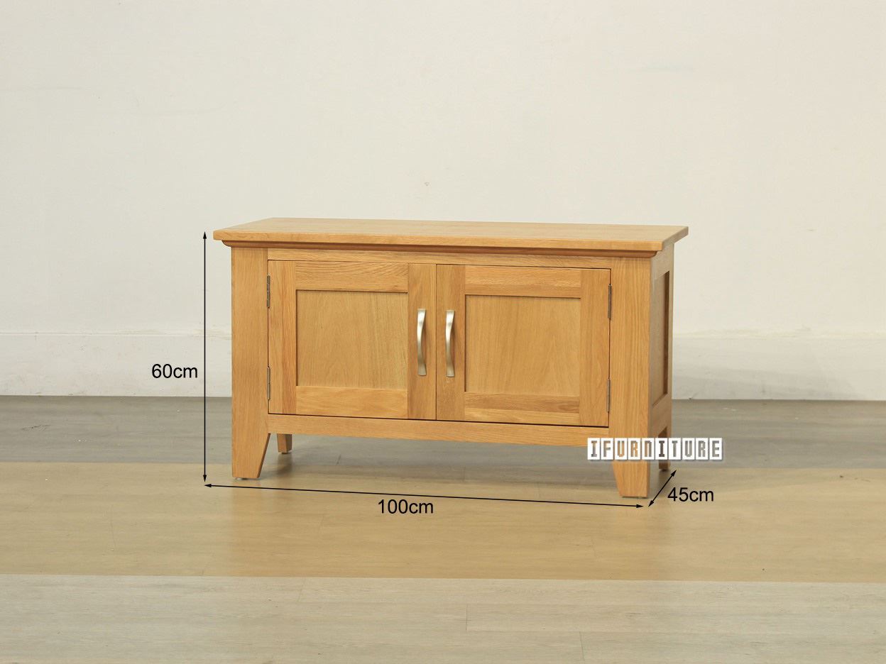 OAKLAND Solid Oak Low Board/100 Storage unit