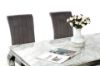 Picture of NUCCIO 180/200 Marble Top Stainless 7PC Dining Set (Dark Grey)