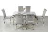 Picture of AITKEN 160 Marble Top Stainless 7PC Dining Set (Light Grey)