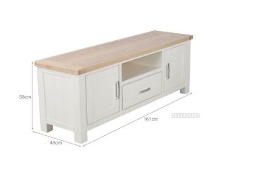 Picture of SICILY 161 Solid Wood with Ash Top TV Unit