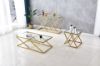 Picture of DIAMOND 120 Glass Top Console Table with Golden Stainless Frame