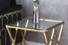 Picture of DIAMOND 55 Glass Top with Golden Stainless Steel Frame Side Table