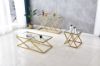 Picture of DIAMOND 55 Glass Top with Golden Stainless Steel Frame Side Table