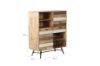 Picture of LEAMAN 125cmx100cm Solid Acacia Display Cabinet