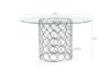 Picture of MARCANO 140 Glass Top Round 5PC Dining Set (Silver Stainless Steel Frame)