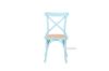 Picture of ALBION Solid Beech Cross Back Dining Chair with Rattan Seat (Blue)