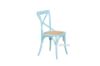 Picture of ALBION Solid Beech Cross Back Dining Chair with Rattan Seat (Blue)